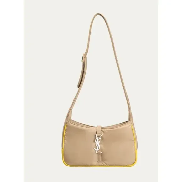 YSL Saint Laurent Women’s Le 5 À 7 Nylon Shoulder Bag Crossbody Made In Italy - Picture 2 of 16